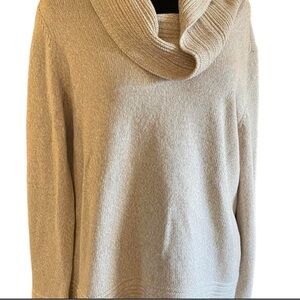 Calvin Klein Women's S Tan Cowl Neck Sweater